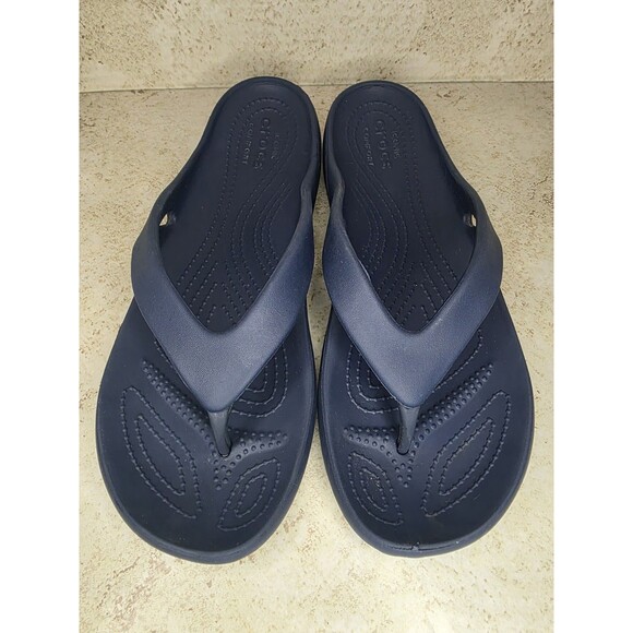 Crocs Kadee II Thong Flip Flops Women Sz 10 Comfort Beach Vacation Casual Sandal - Picture 1 of 7